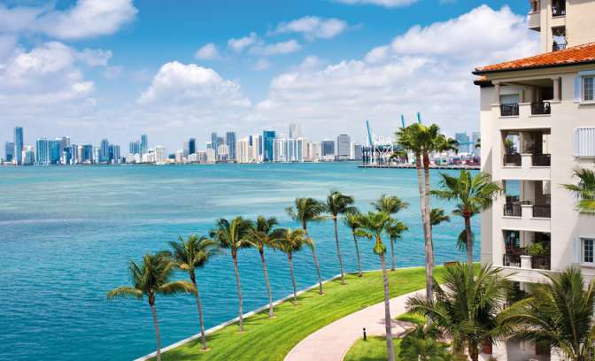 mooie kleur zee in Miami