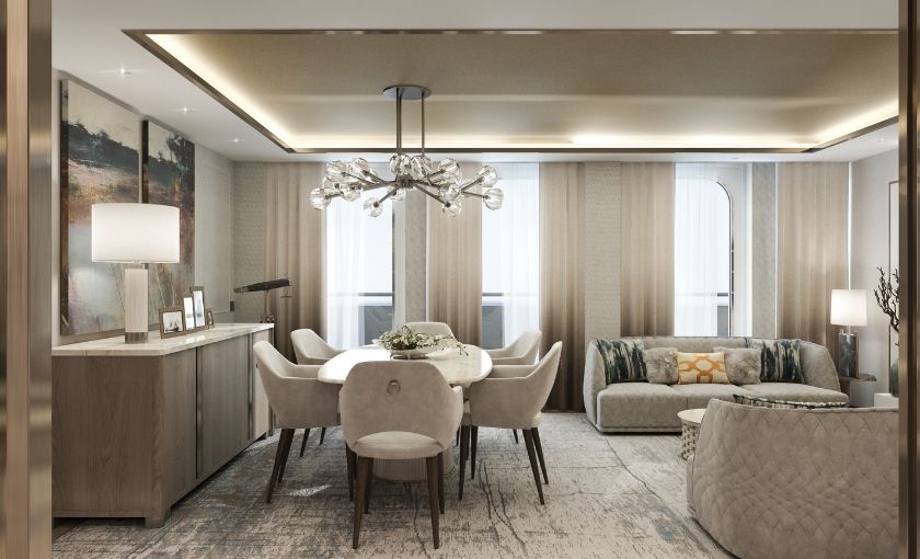 Owners suite luxe schip Crystal Endeavor