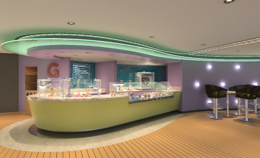 Ijsbar aan boord van schip Koningsdam