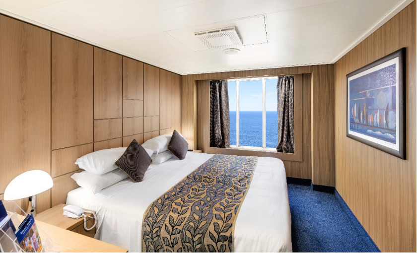 Een buitenhut op de MSC Sinfonia