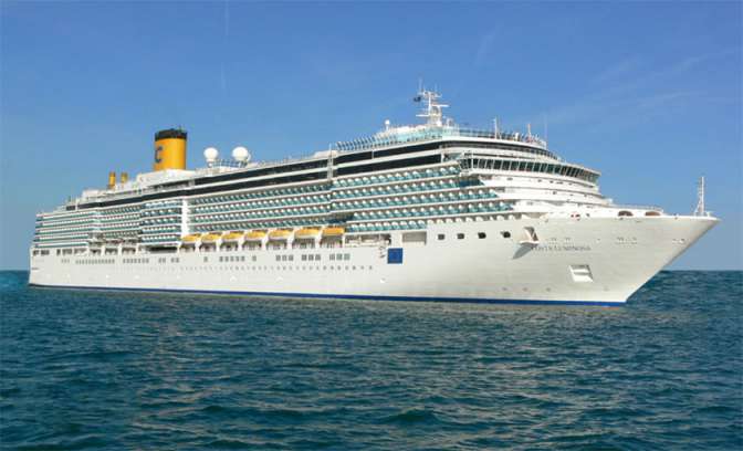 Het schip de Costa Luminosa