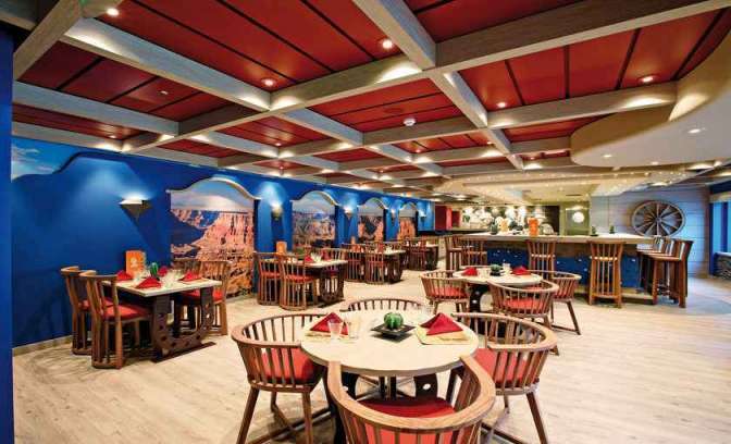 Texaans restaurant op de MSC Splendida