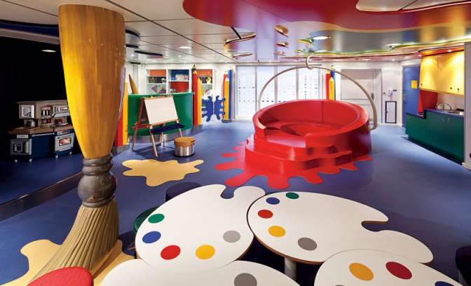 De kids club op de Nieuw Amsterdam van de Holland America Line