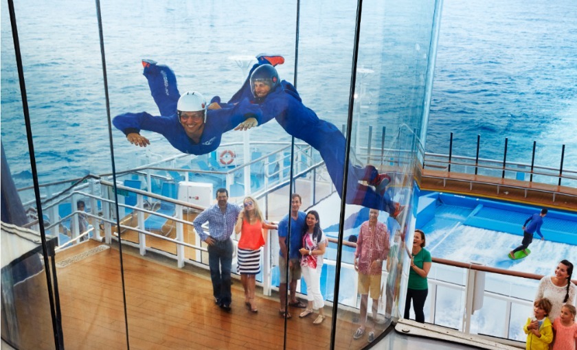 parachute springen simulator op de Quantum of the Seas