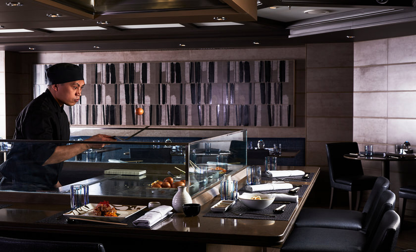 Japans restaurant aan boord van de Silver Muse