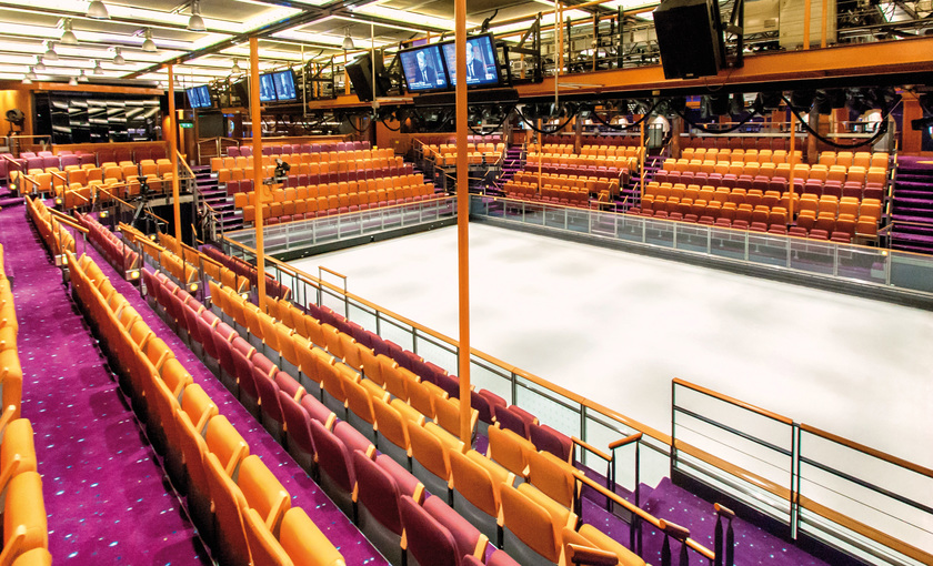 Een ijsbaan op de Adventure of the Seas van Royal Caribbean