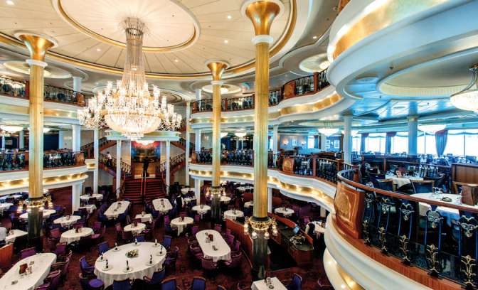 Het restaurant op de Adventure of the Seas van Royal Caribbean