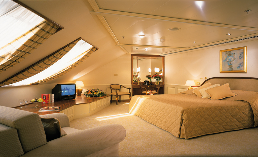 Ruime suite van cruiseschip Silverseas Shadow