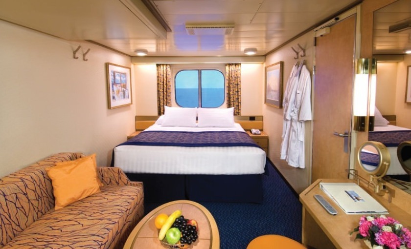 Een buitenhut aan boord van de Prinsendam van Holland America Line