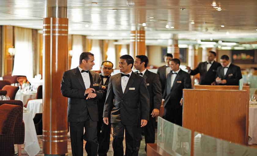 Butlerservice op het Seven Seas Mariner schip